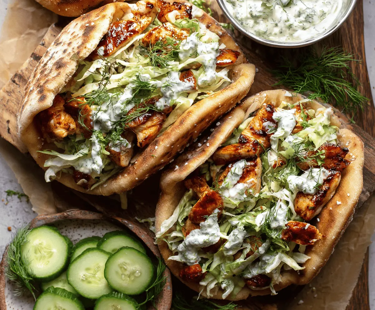 Easy Sheet Pan Chicken Pitas