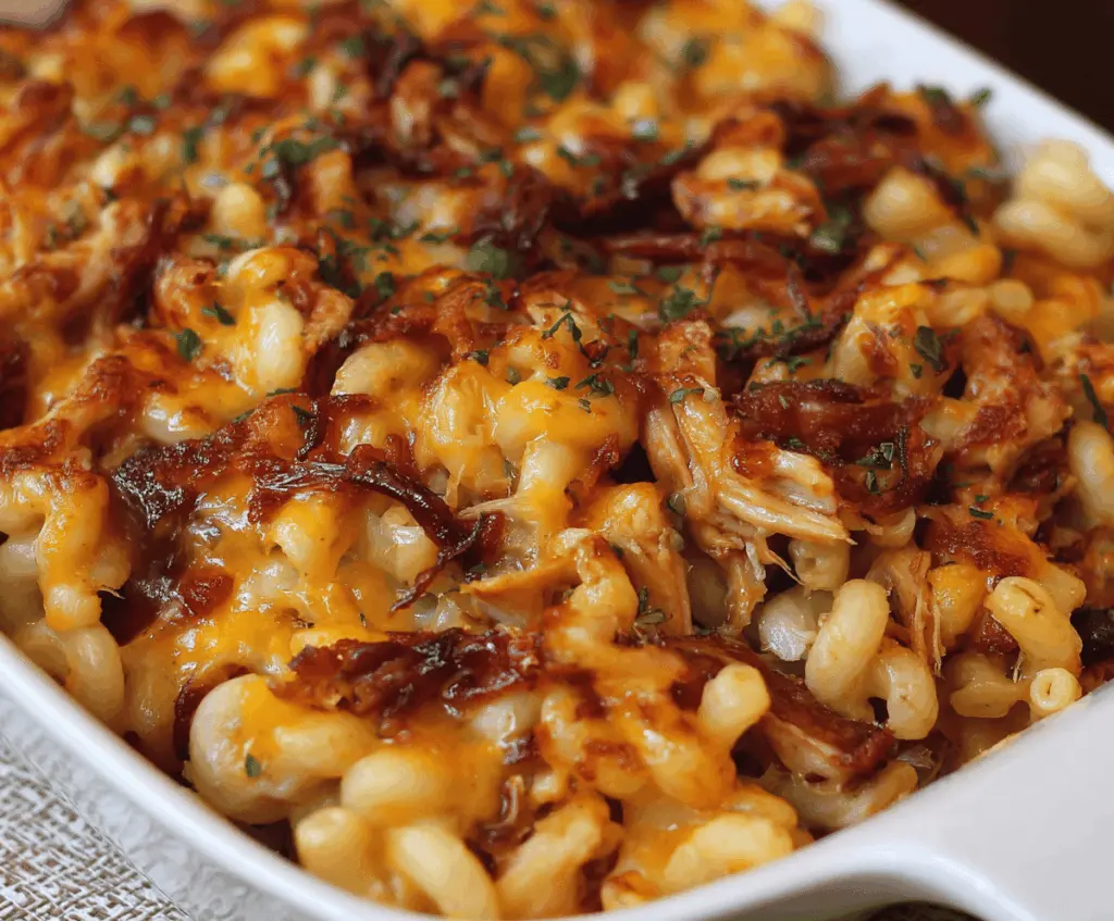Shredded BBQ Chicken Mac and Cheese