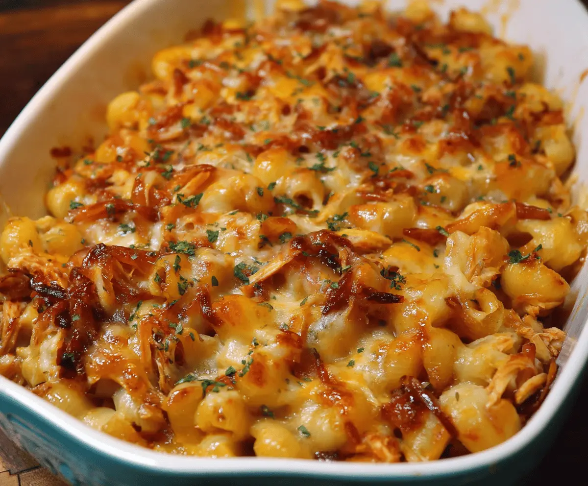 Easy Shredded BBQ Chicken Mac & Cheese
