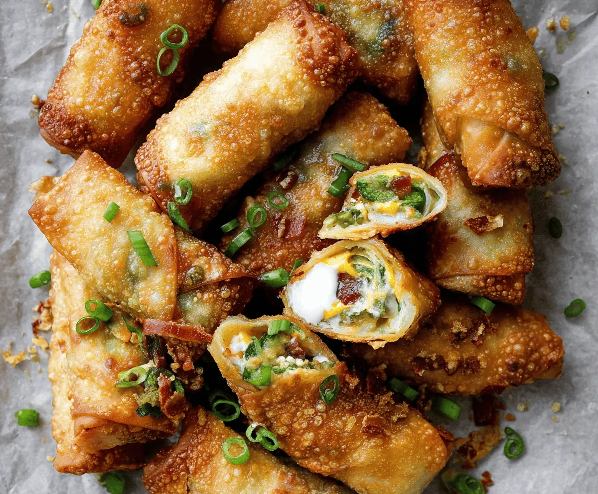 Crispy mini jalapeno popper egg rolls filled with cheesy jalapenos, perfect as a tasty finger food appetizer.