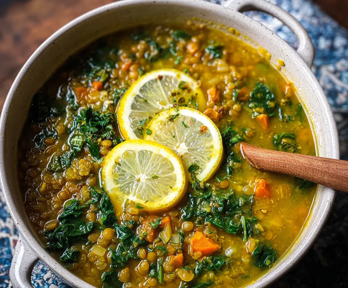 Easy Vegan Lemon Lentil Soup