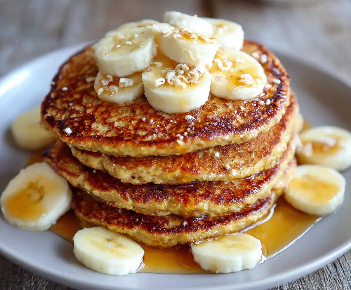 Easy 3-Ingredient Banana Oatmeal Pancakes