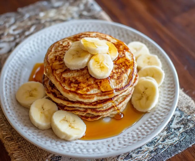 3 Ingredient Banana Oatmeal Pancakes