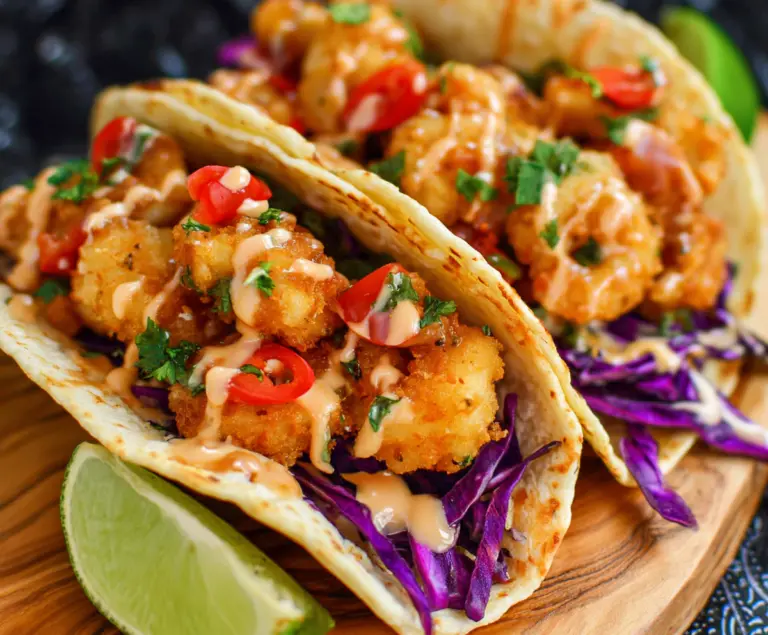 Air Fryer Bang Bang Shrimp Tacos