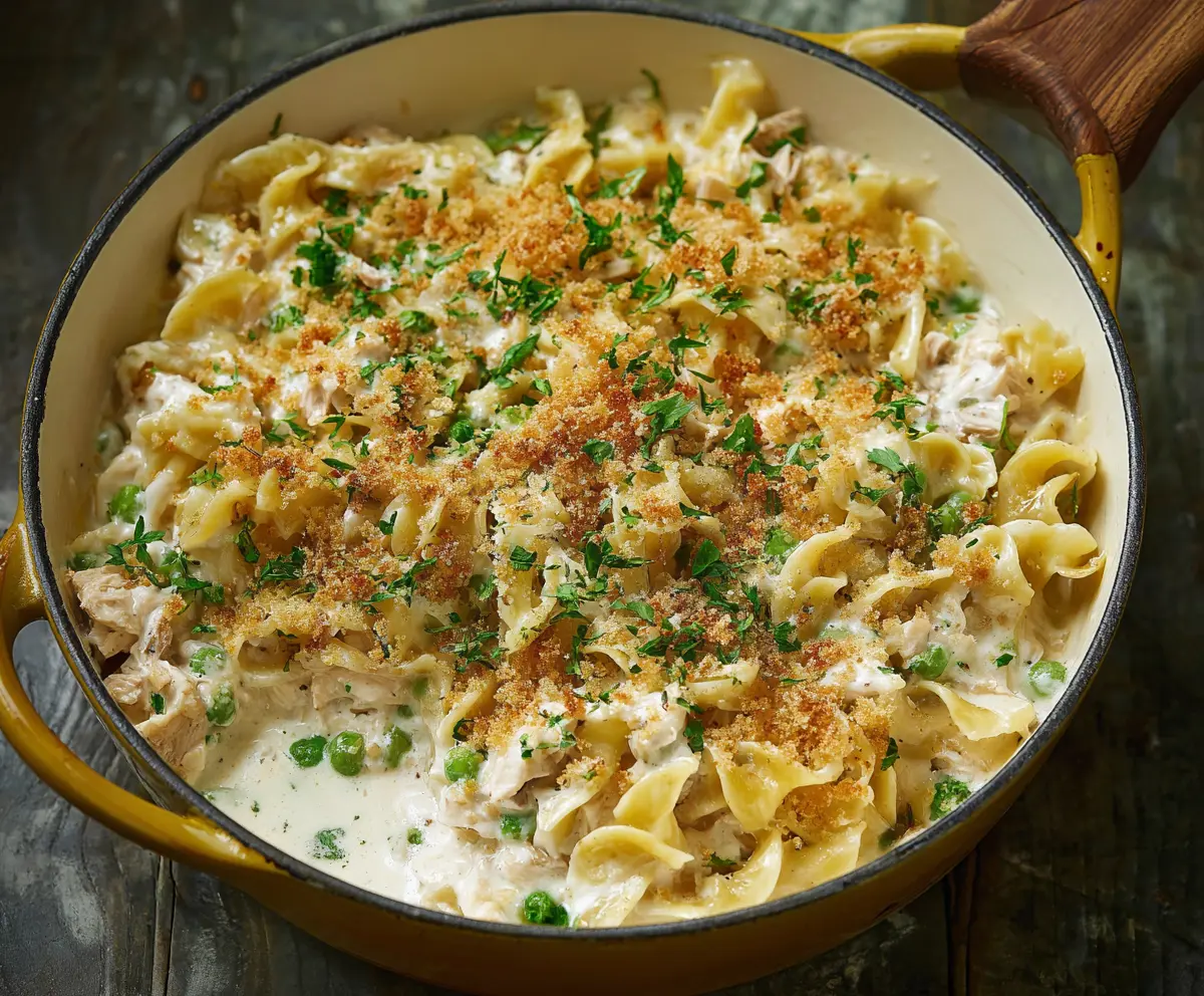 Easy Creamy Tuna Noodle Casserole