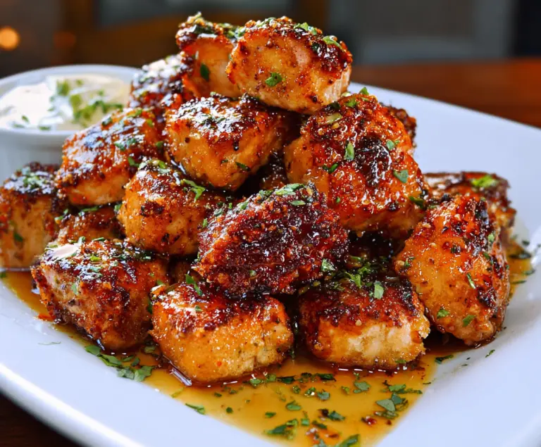 Crispy Honey Garlic Salmon Bites