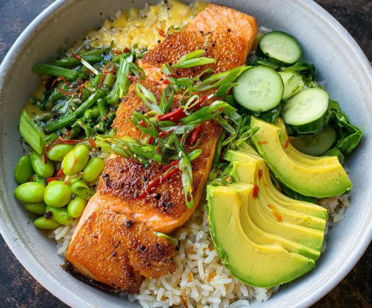 Crispy Salmon & Rice Bowl