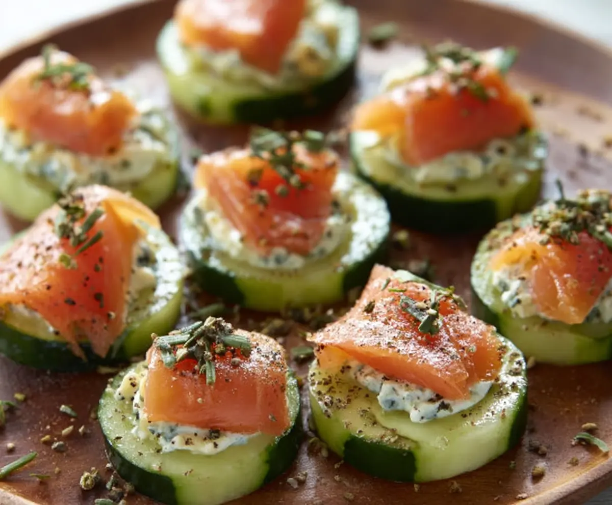 Easy Cucumber Bites with Smoked Salmon