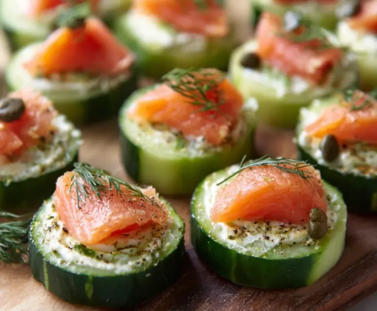 Cucumber Bites with Smoked Salmon