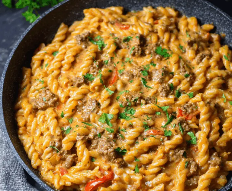 Easy High Protein Creamy Beef Pasta Recipe
