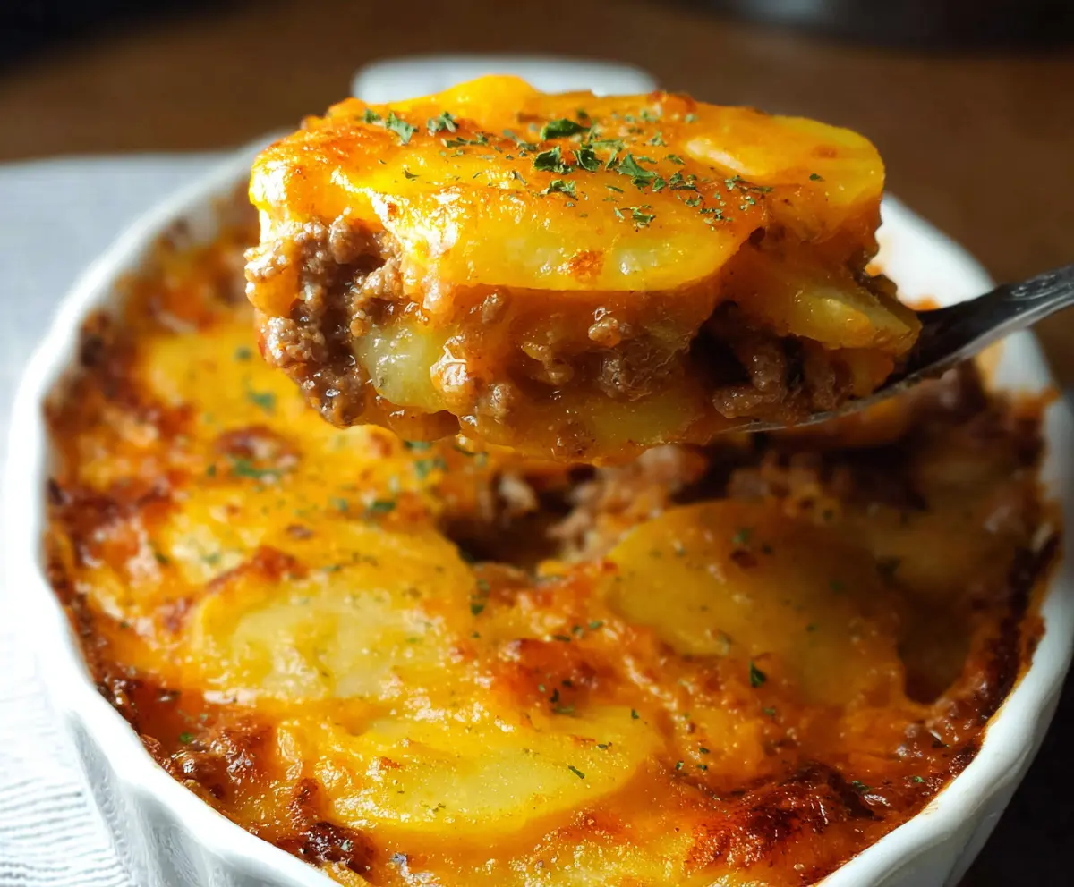 Easy Ground Beef & Potato Casserole