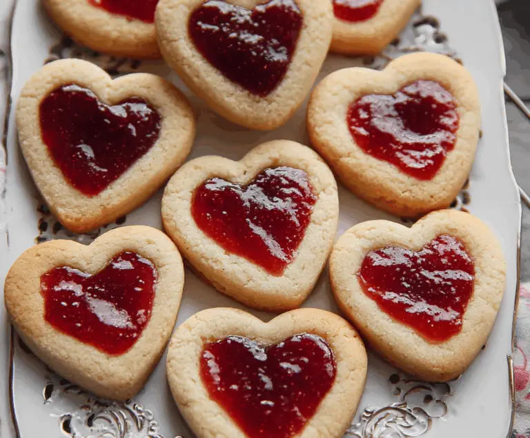 Heart Jam Valentine Cookies