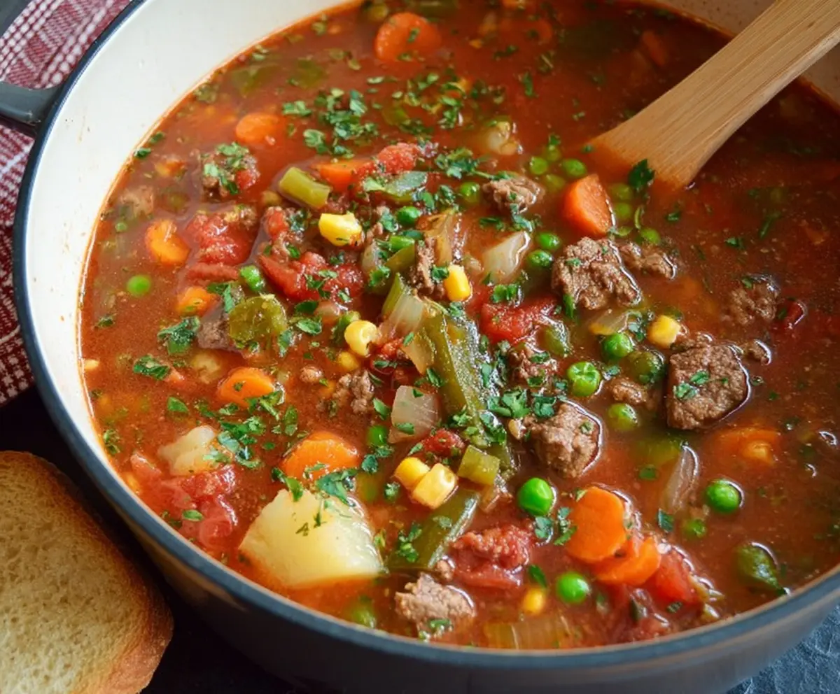 Easy Hearty Veggie Beef Soup