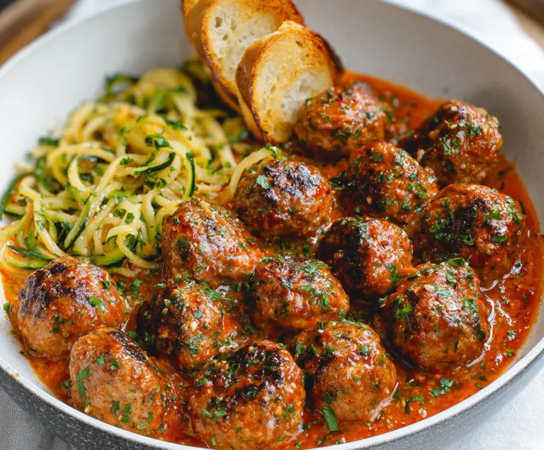 Keto Garlic Butter Meatballs
