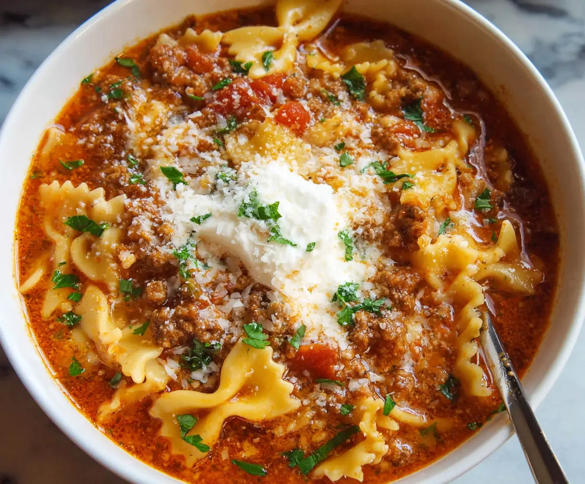 Easy Lasagna Soup Recipe