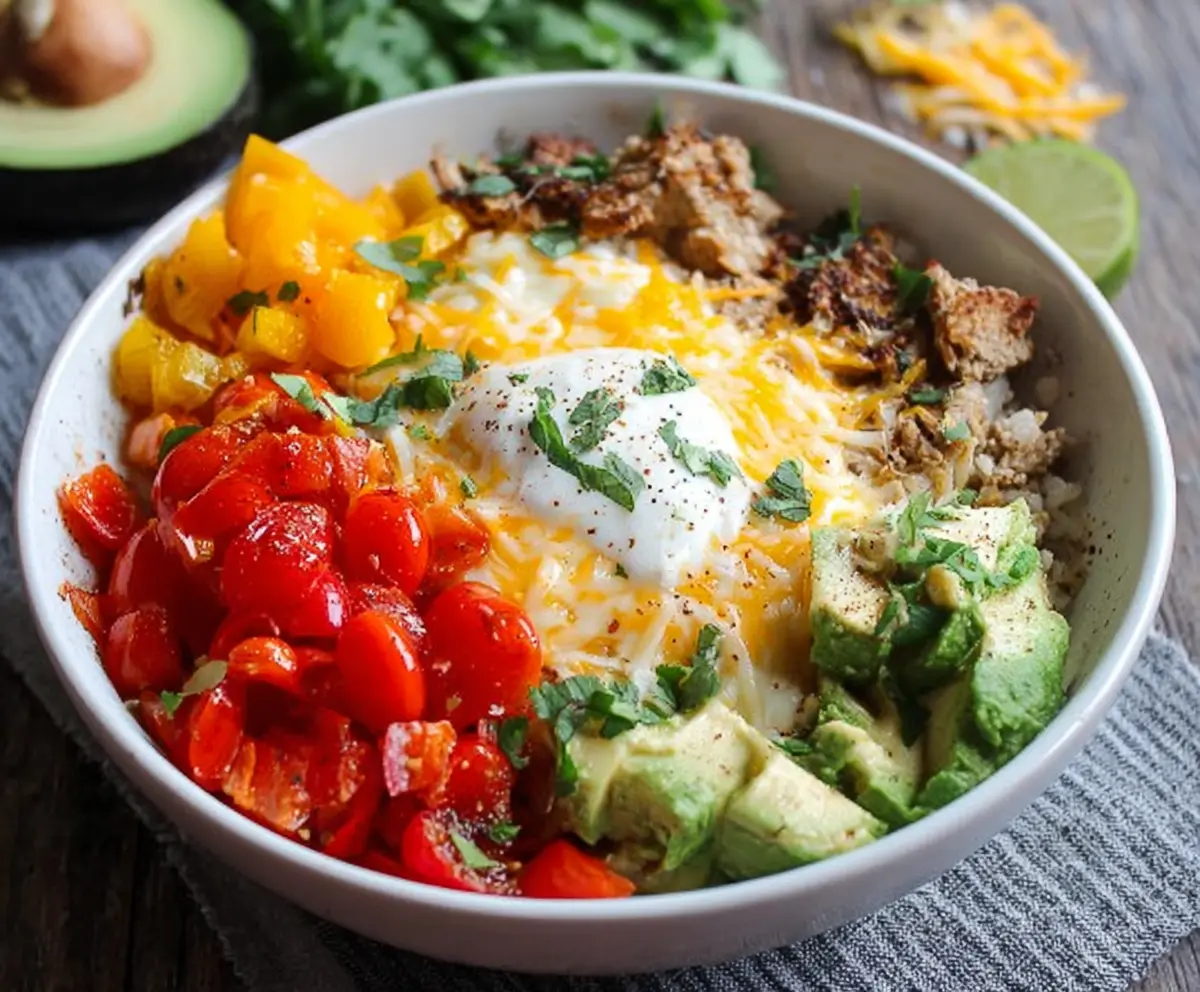 Easy Low Carb Breakfast Burrito Bowl
