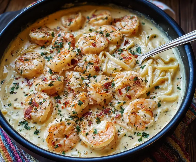 One Pot Shrimp and Crab Alfredo
