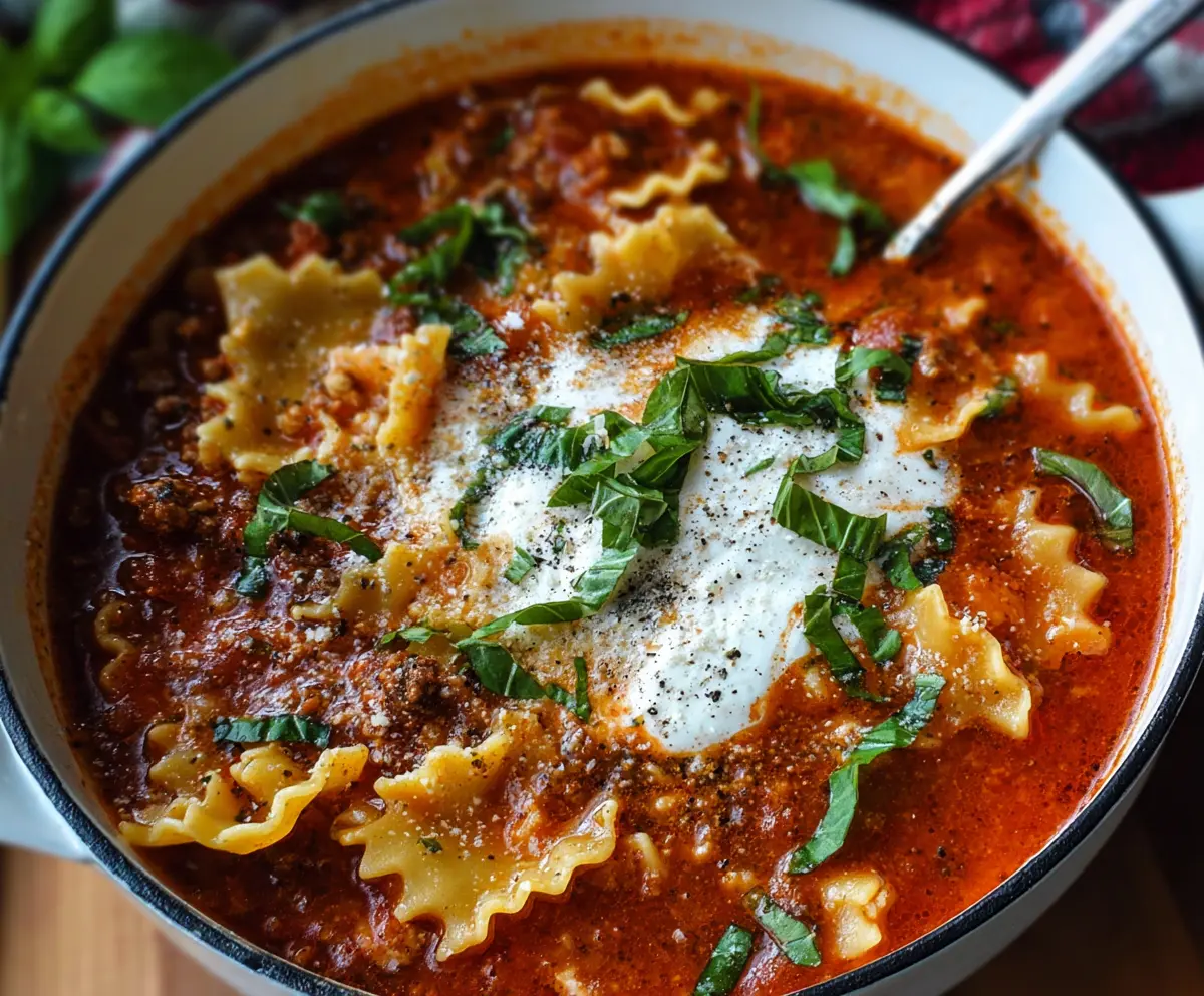 Easy Quick Lasagna Soup Recipe