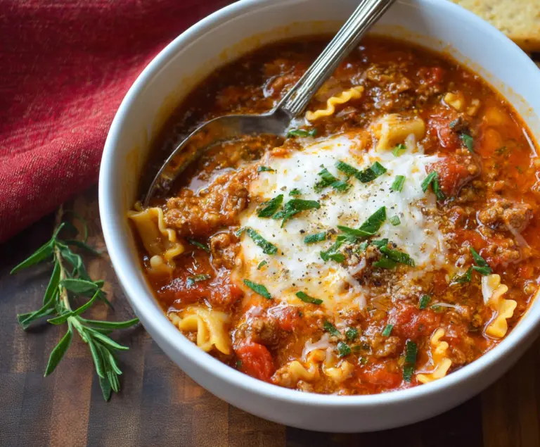 Quick Lasagna Soup