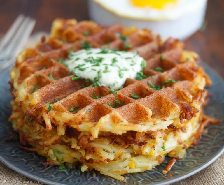 Savory Hashbrown Chaffle : Healthy Breakfast Recipes