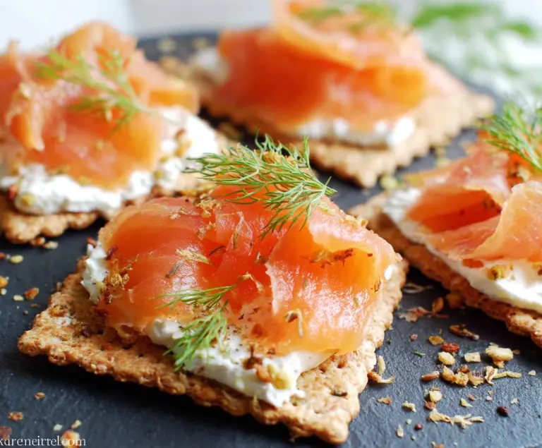 Smoked Salmon Cream Cheese Crackers