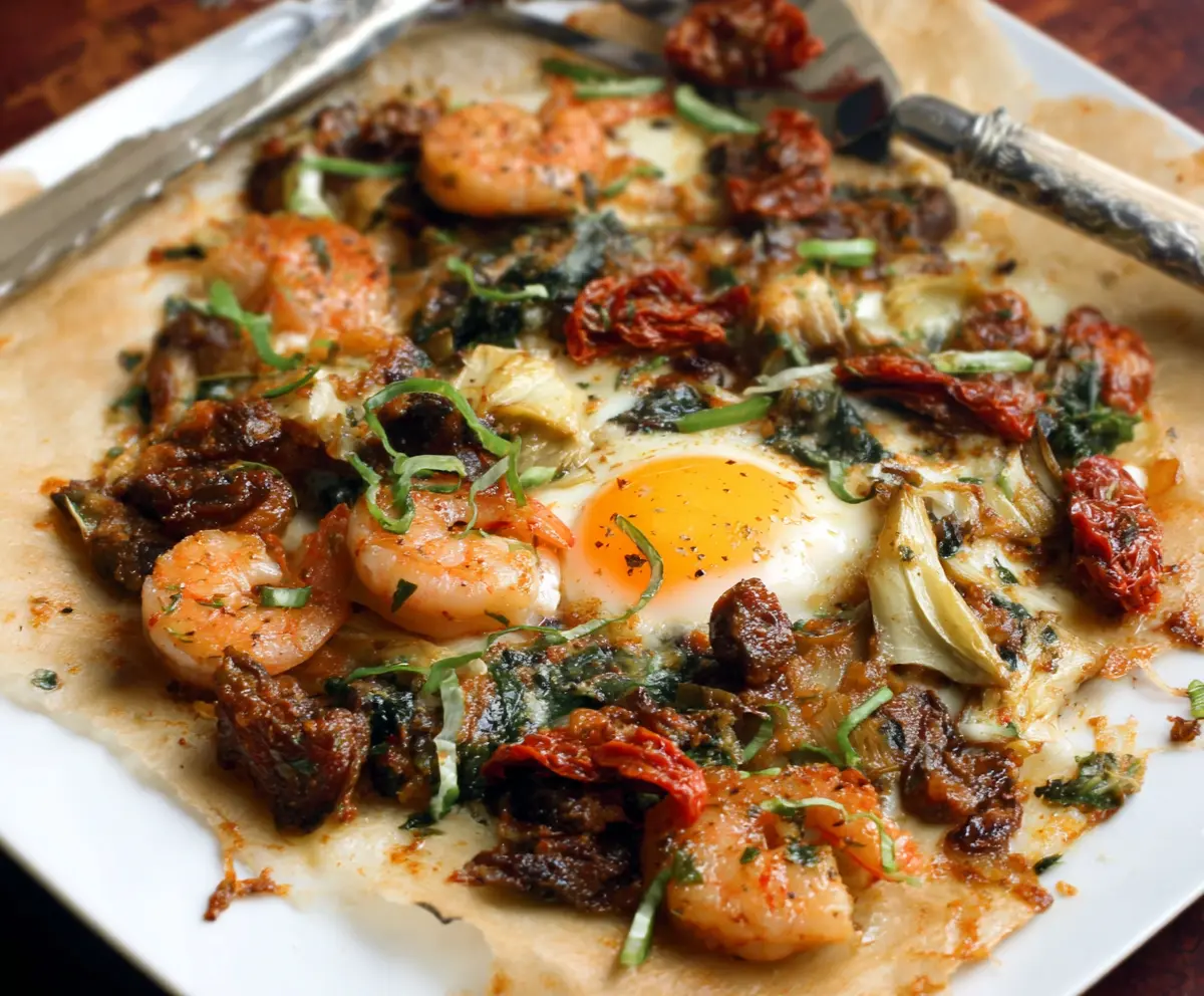 Easy Tuscan Shrimp with Spinach & Artichokes