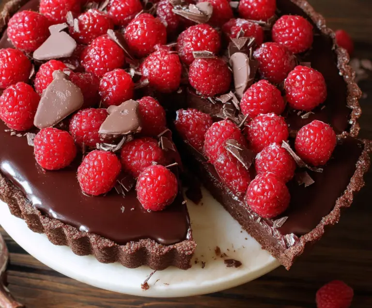 Chocolate Raspberry Tart valentines desserts Recipe