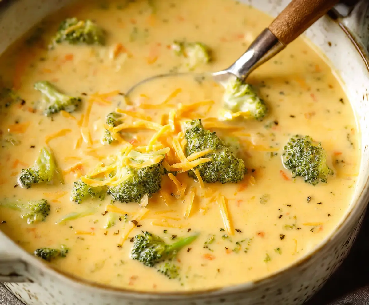 Easy Healthy Broccoli Cheddar Soup