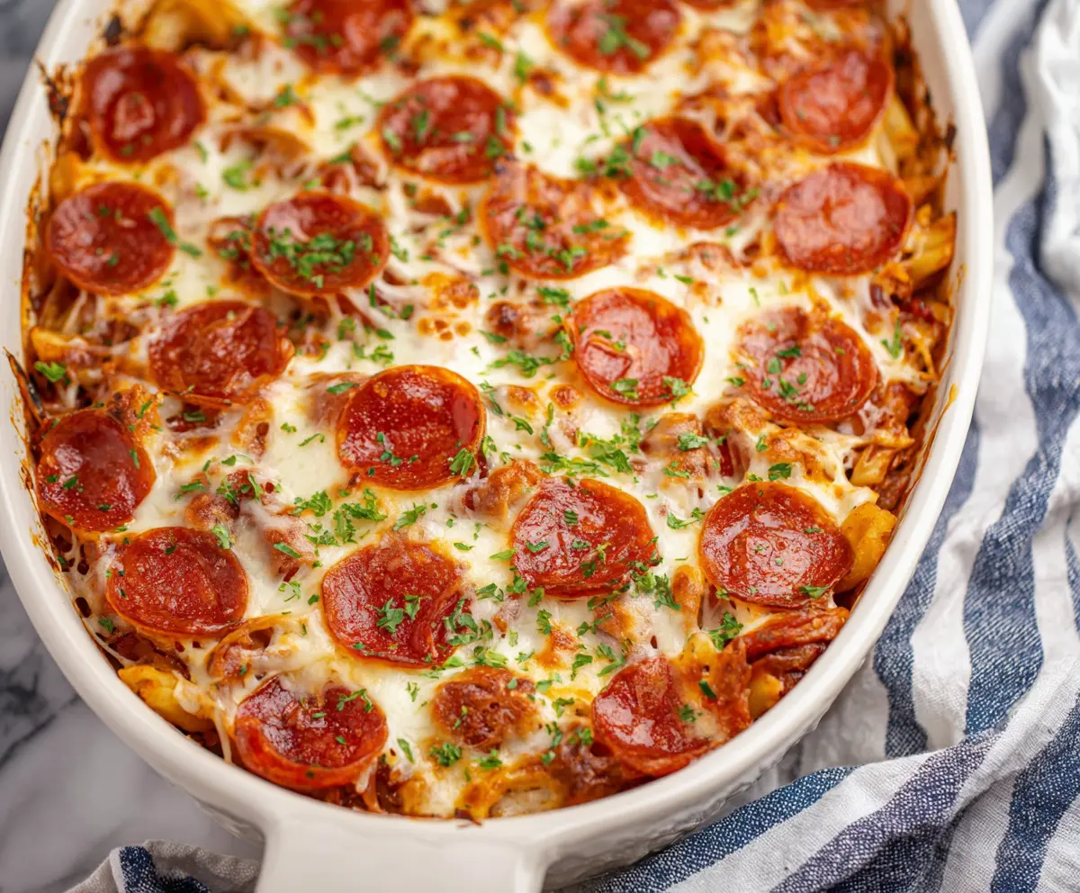 Easy Pepperoni Pizza Casserole