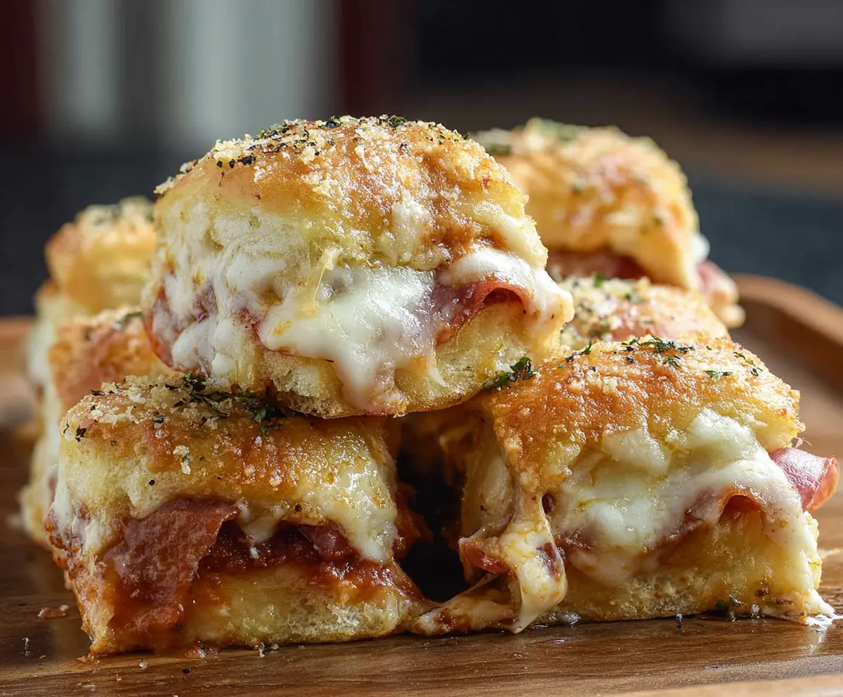 Easy Pizza Sliders on Hawaiian Rolls