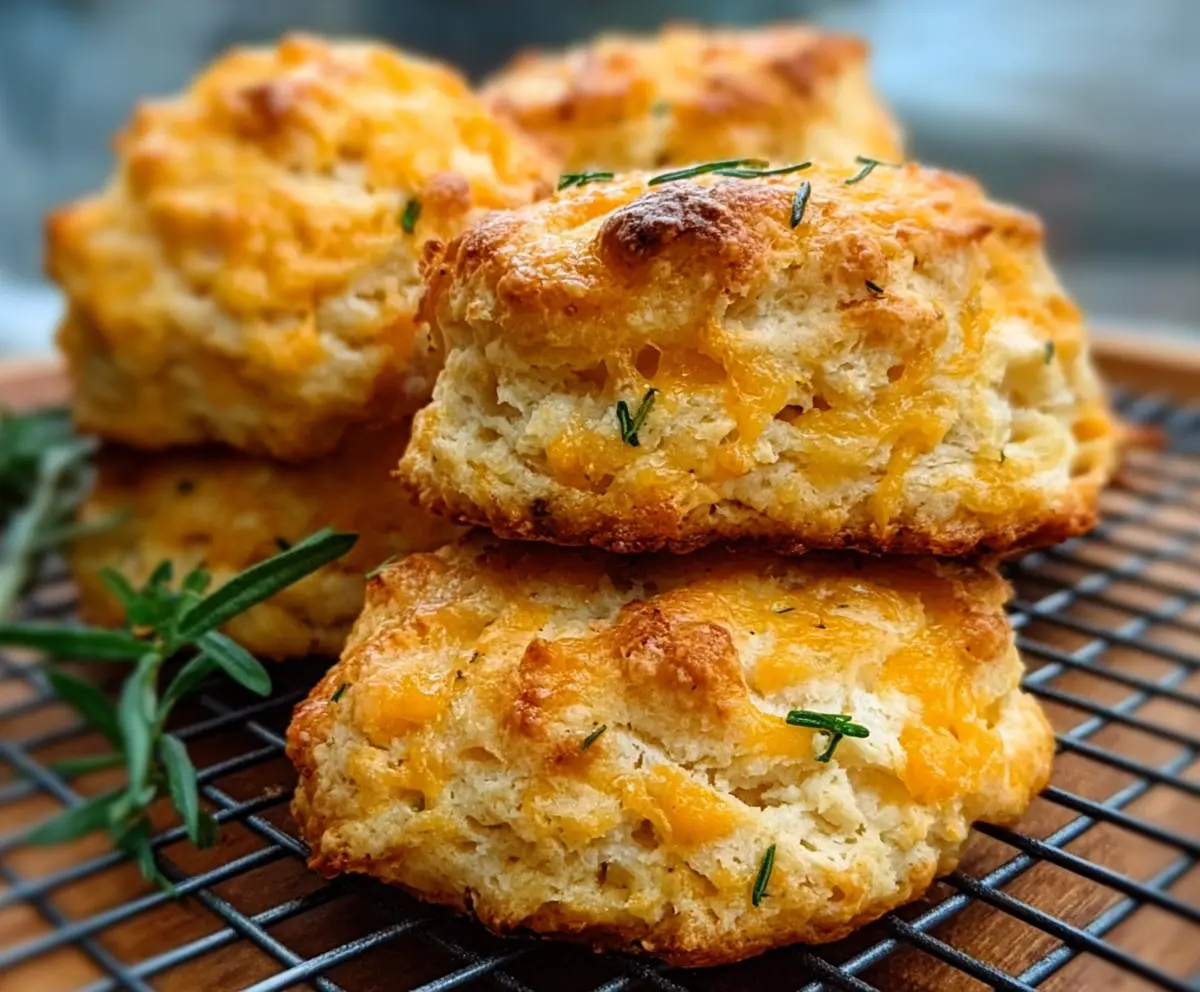 Easy Sourdough Cheddar Biscuits