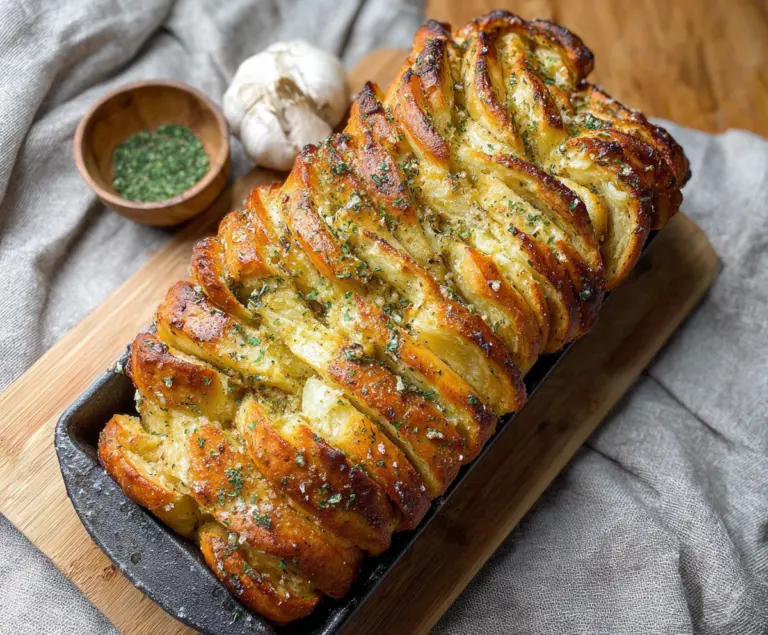Sourdough Discard Garlic Pull Apart Bread
