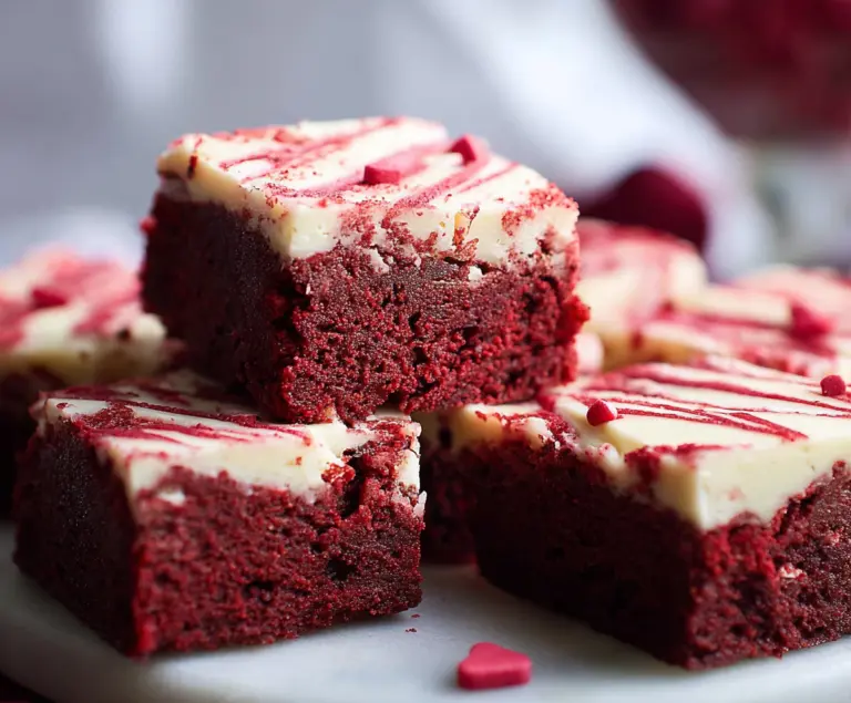 The Best Fudgy Red Velvet Brownies valentines desserts Recipe