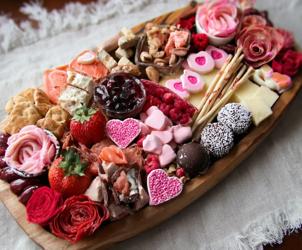 Valentines charcuterie board