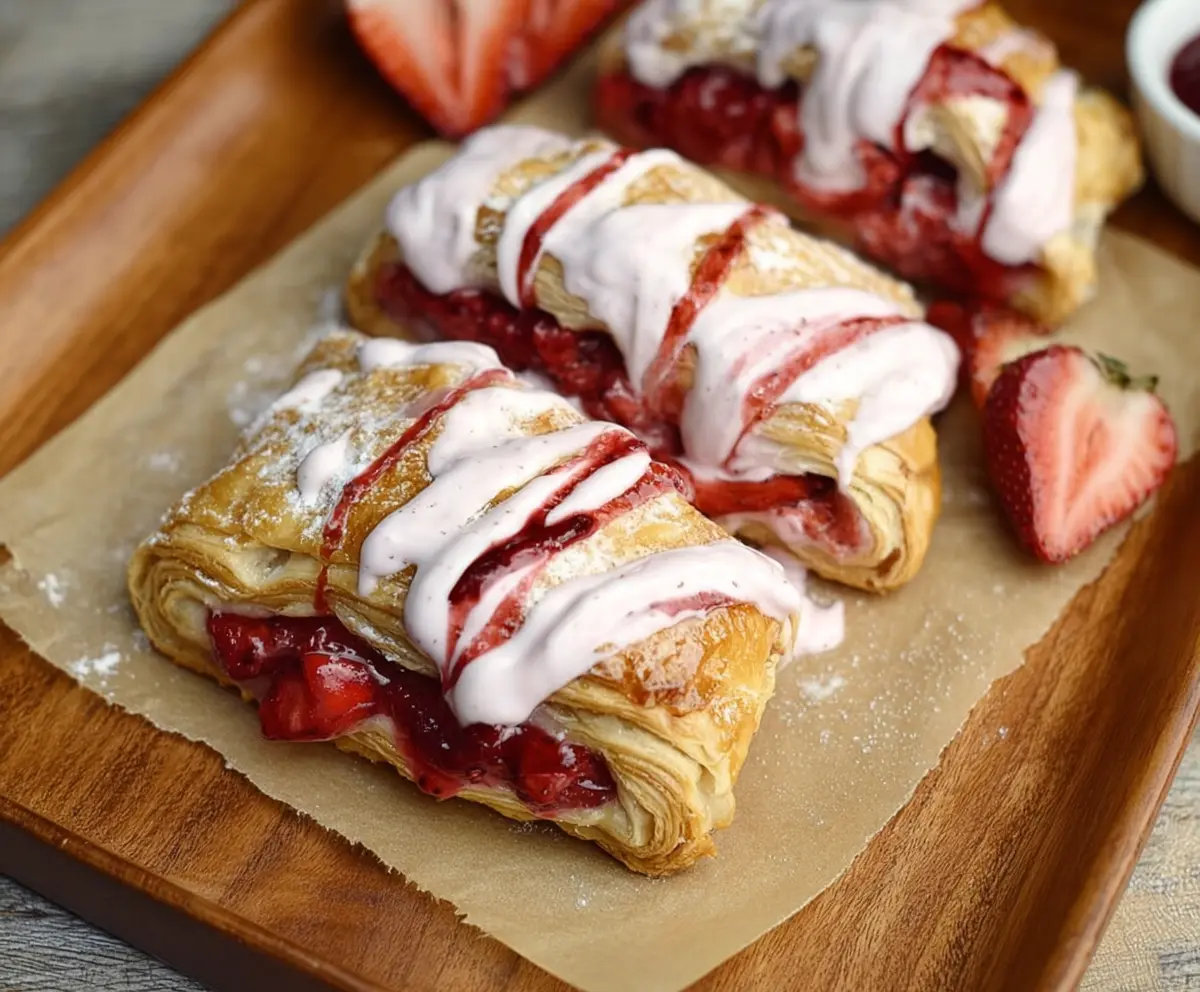 Vegan Strawberry Cream Danish