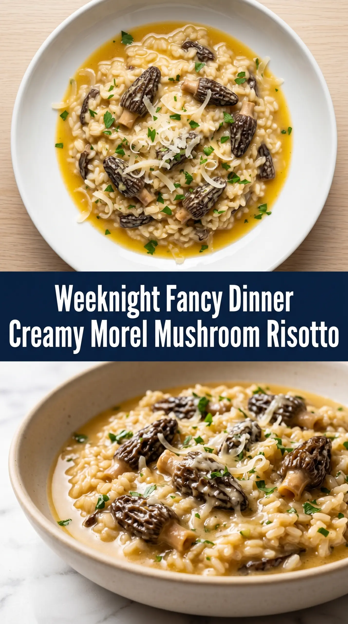 Creamy Morel Mushroom Risotto earthy creamy parmesan