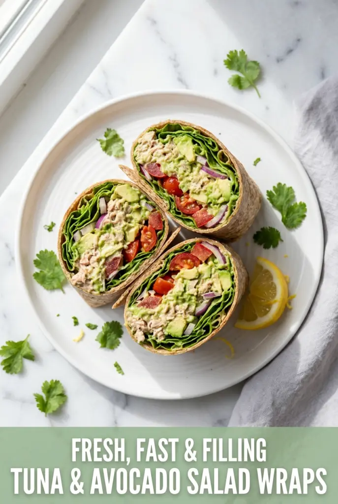 Tuna & Avocado Salad Wraps