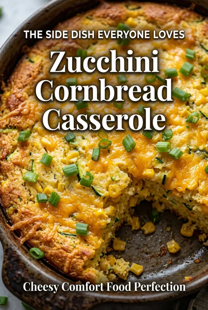 Cheesy Zucchini Cornbread Casserole