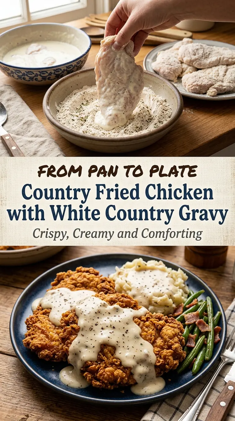 Country Fried Chicken with White Country Gravy
