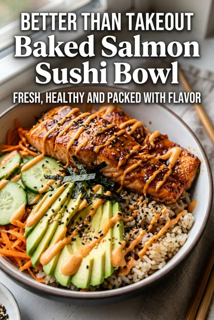 Easy Baked Salmon Sushi Bowl