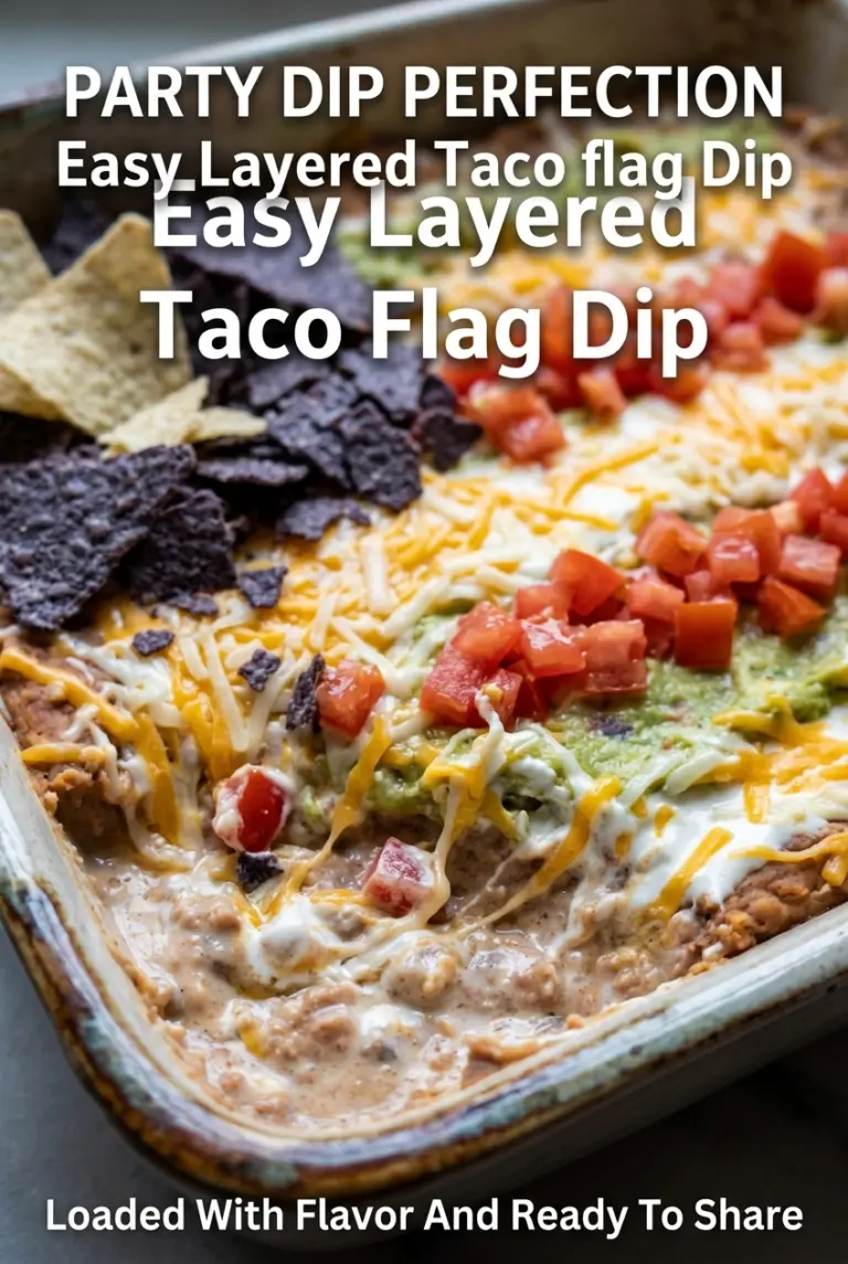 Easy Layered Taco Flag Dip
