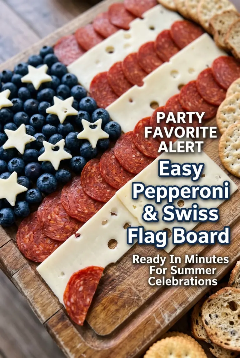 Easy Pepperoni & Swiss Flag Board