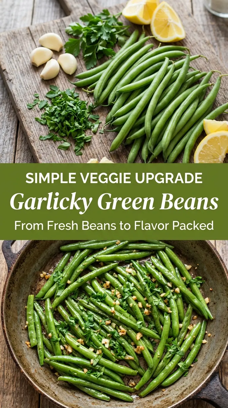 Garlicky green beans Recipe
