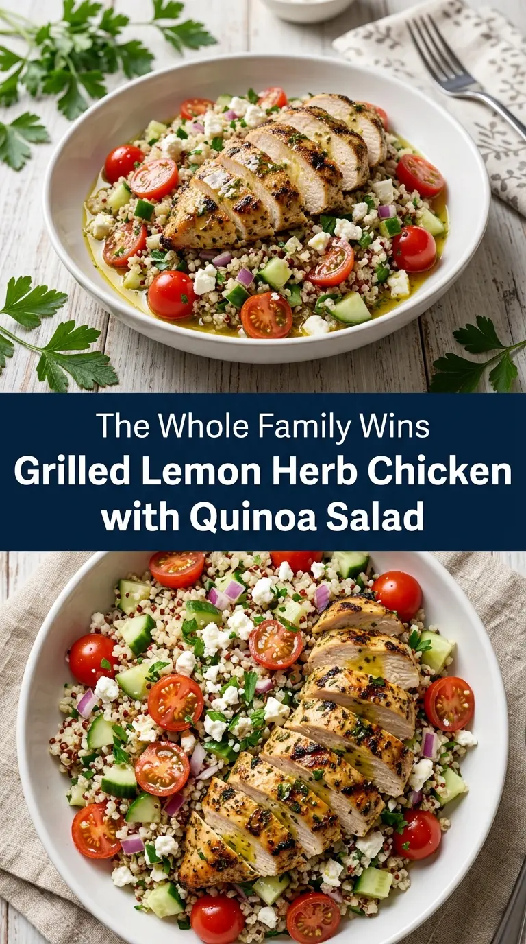 Grilled Lemon Herb Chicken with Quinoa Salad