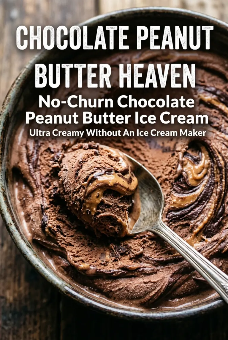 No-Churn Chocolate Peanut Butter Ice Cream