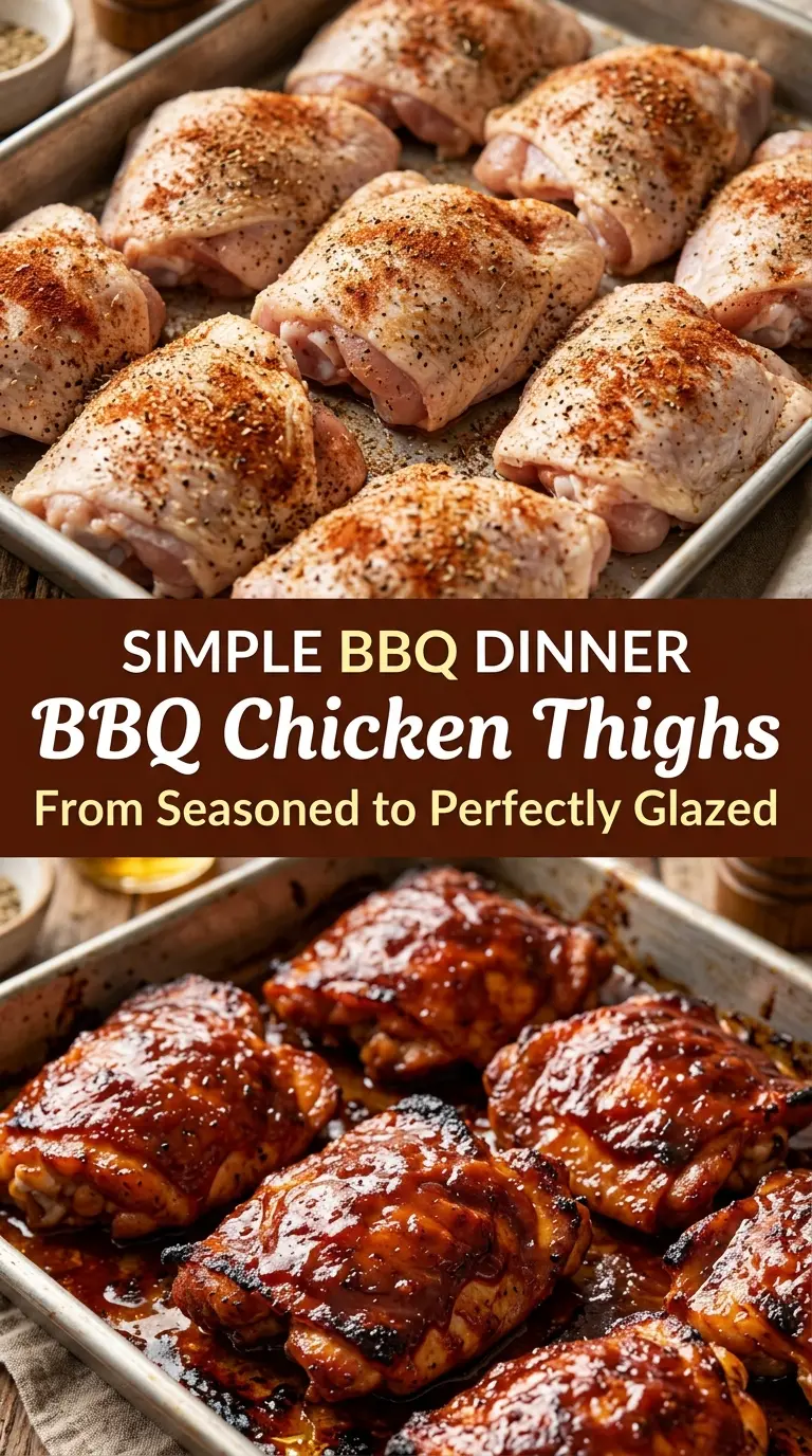BBQ chicken thighs juicy smoky glazed