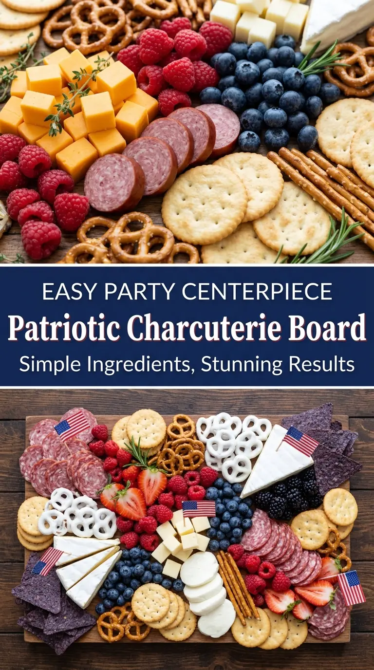 Patriotic Charcuterie Board festive colorful