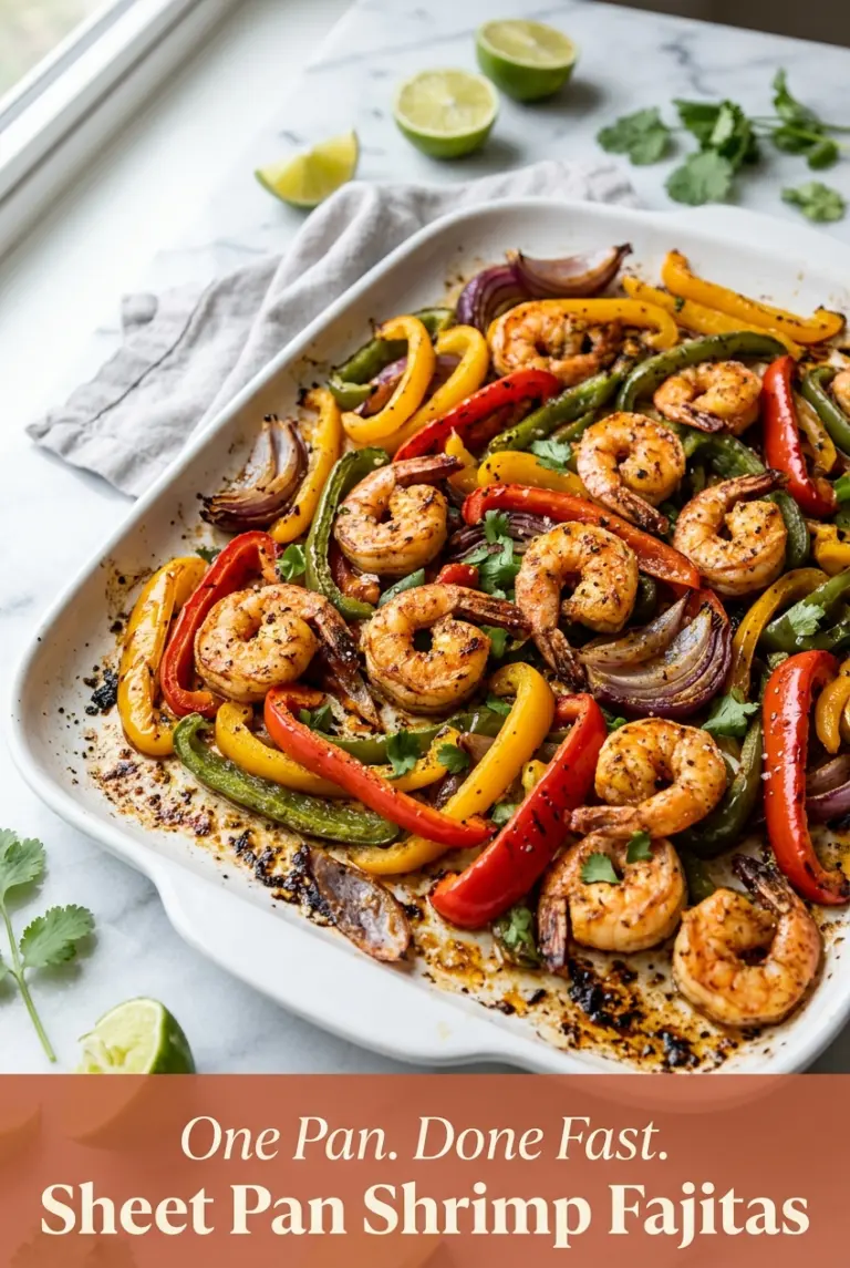 Sheet Pan Shrimp Fajitas