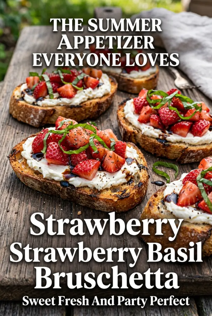 Strawberry Basil Bruschetta