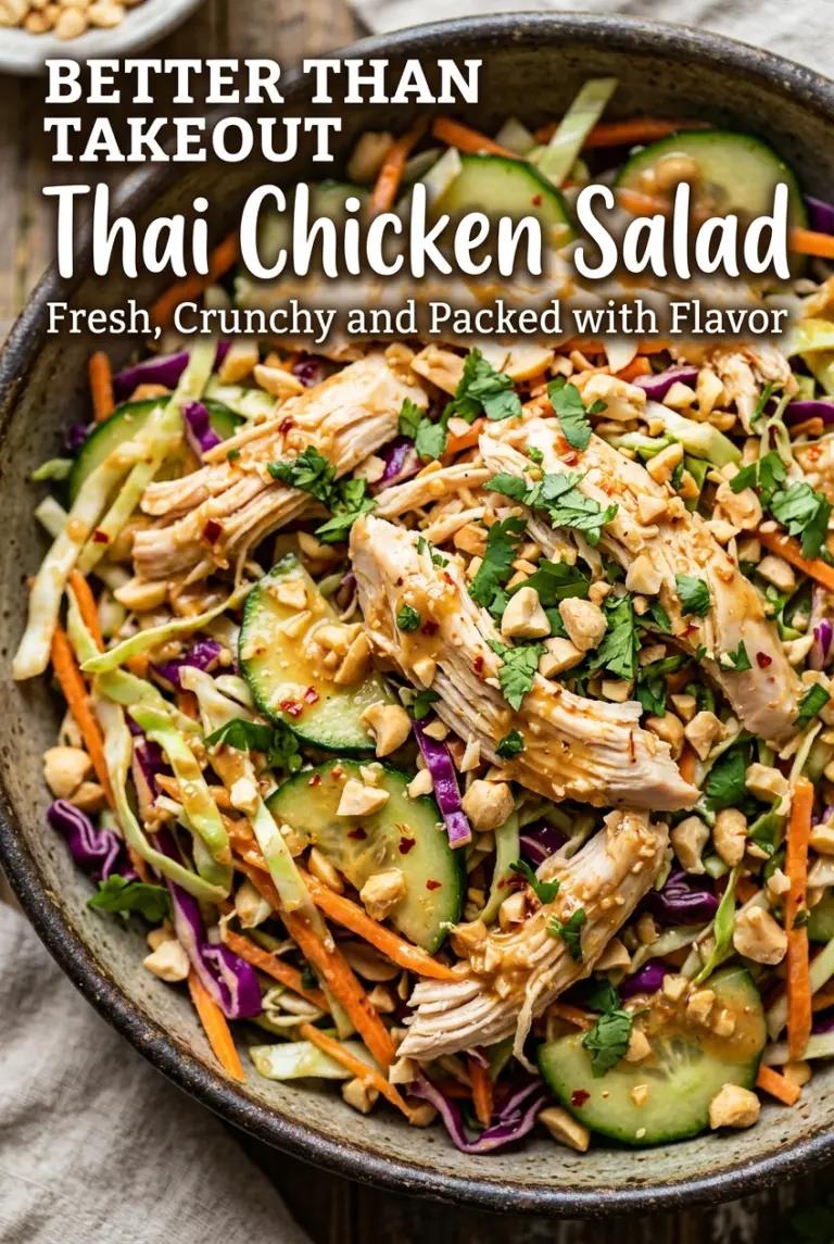 Thai Chicken Salad with Peanut Dressing